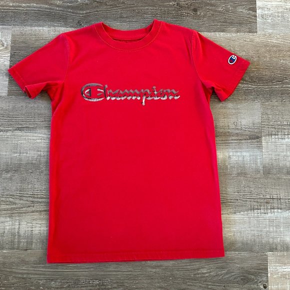 Champion Boys Red T-shirt - Picture 1 of 3